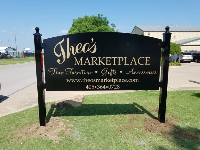 Marketplace, Elegant Signs, Post and Panel, Marketing, Advertising, Furniture, Graphics
