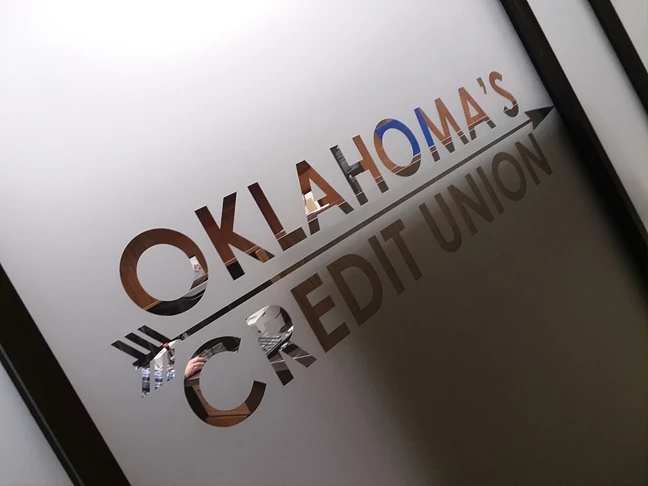 Window Decals, Signage & Graphics Bank Signs & Credit Union Signs | Oklahoma City, OK | Frosted | Etch | Door